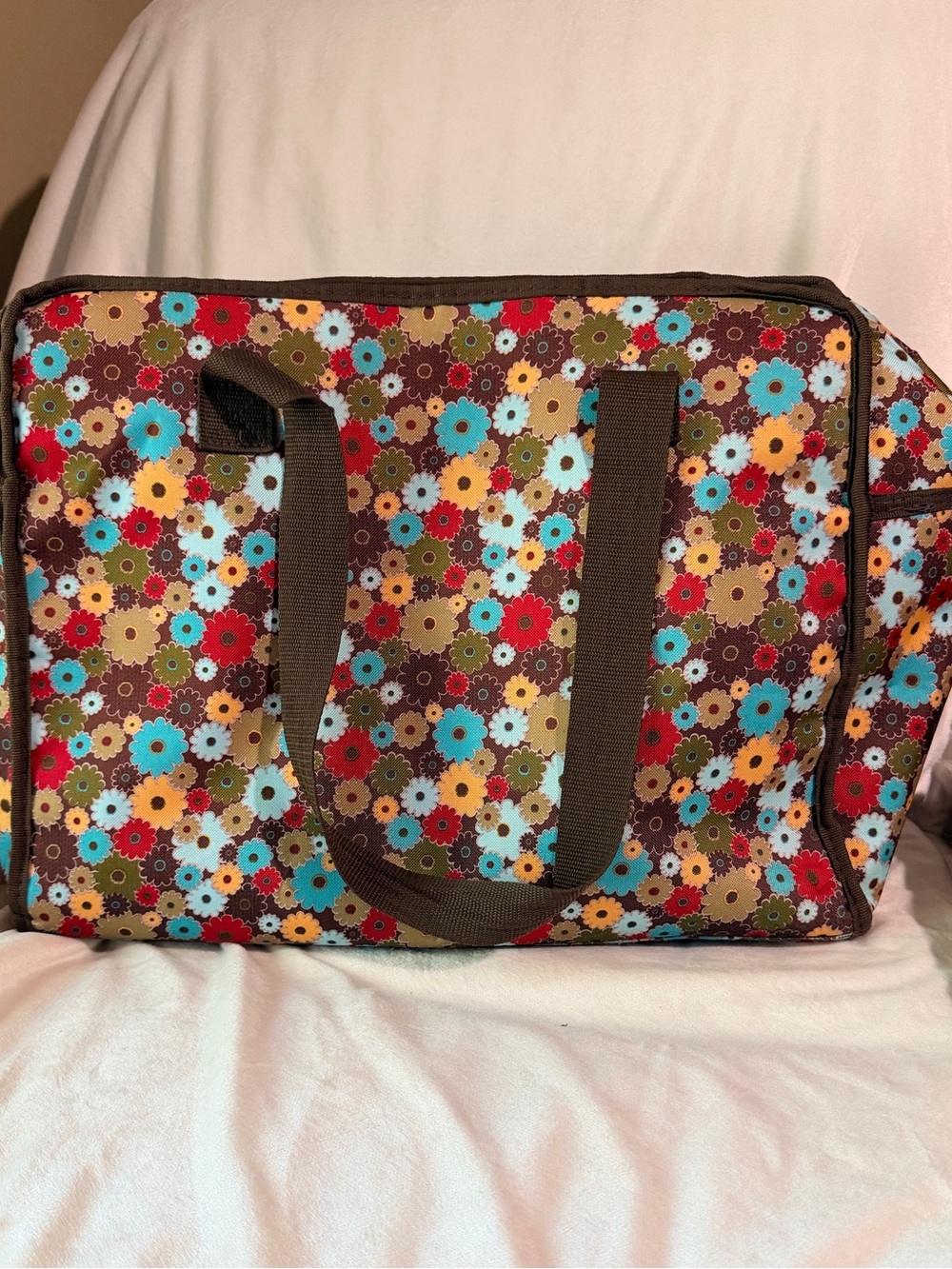Thirty One Large Insulated Floral Canvas Tote - Picture 2 of 11